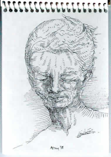 Head with Closed Eyes by William T. Ayton